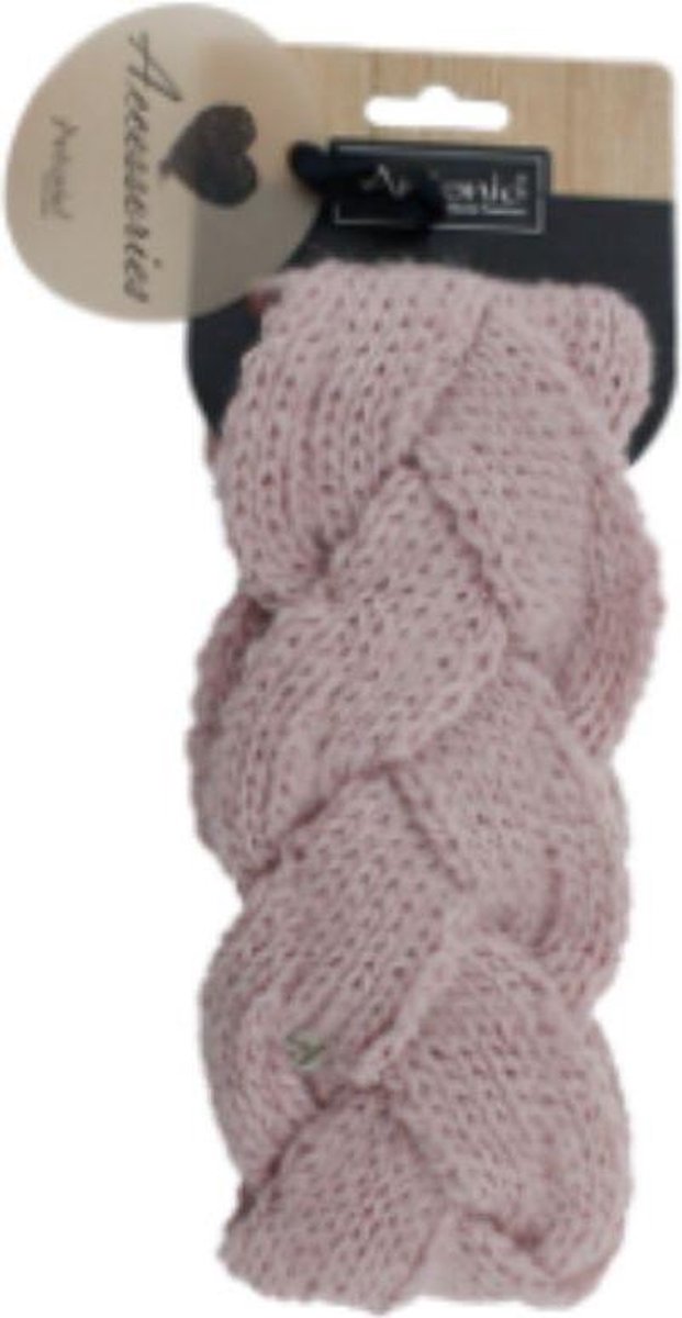 Hoofdband | Hoofdband vrouwen | Oorwarmers |Grofgebreide| One Size | Roze