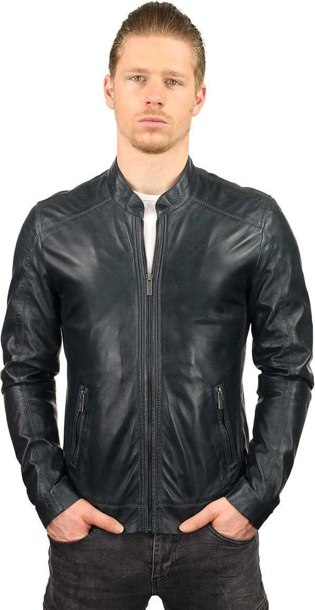 Versano Memphis Leren Heren Jas Heren Jack 5XL - Blauw