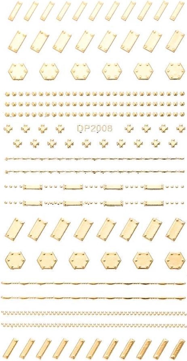 Nail art professional stickers 3D - Goud - DP-2008 - DM-Products
