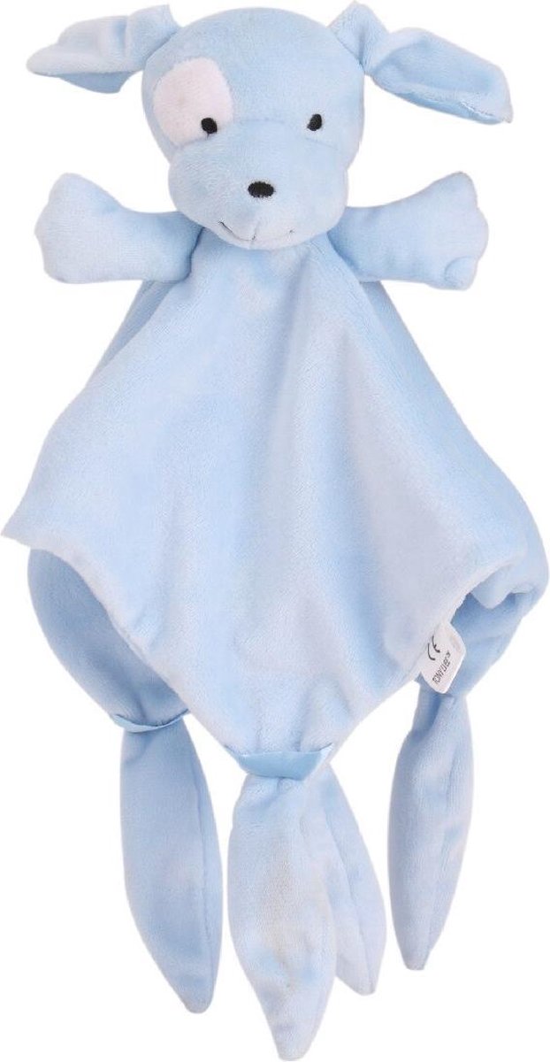 JillyBee - Knuffel - Baby - Kind - Slaapknuffel - Hond - Kraamcadeau - Blauw - Zacht