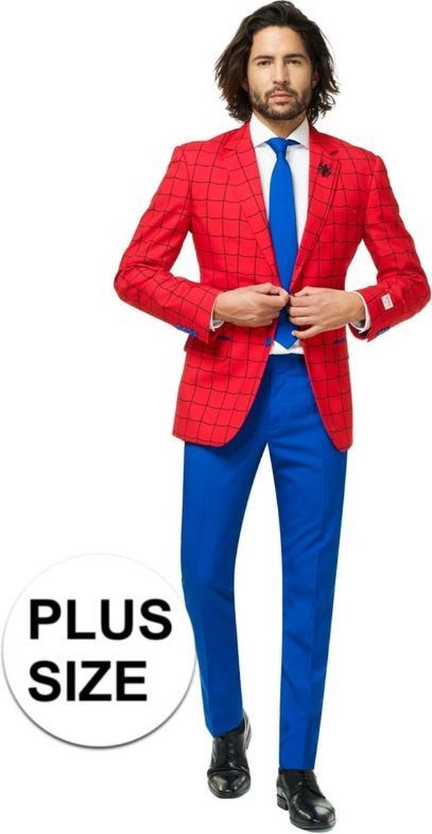Grote maten heren kostuum Marvel Spiderman - Opposuits pak - Verkleedkleding/Carnavalskleding 56 (3XL)