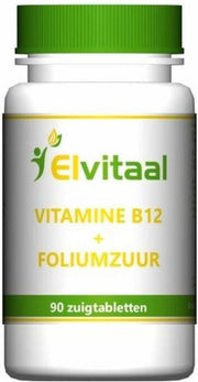Elvitaal Vitamine B12 1000µ + foliumzuur - 90 Tabletten - Vitaminen