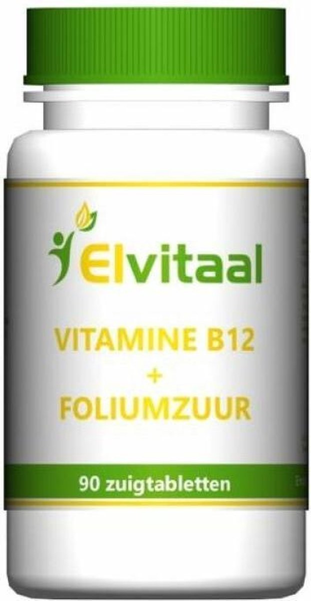 Elvitaal Vitamine B12 1000µ + foliumzuur - 90 Tabletten - Vitaminen
