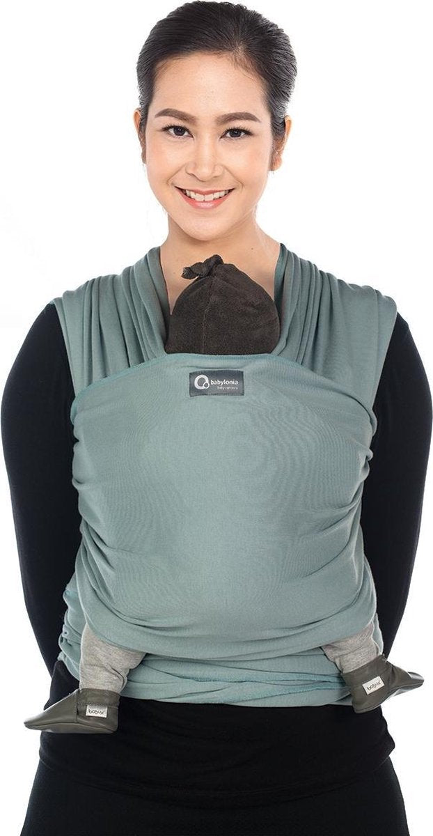 Babylonia draagdoek - Tricot-Slen Organic - Silver blue - One size