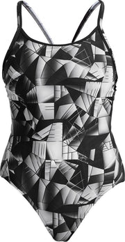 Black Tint Diamond back one piece - Dames | Funkita