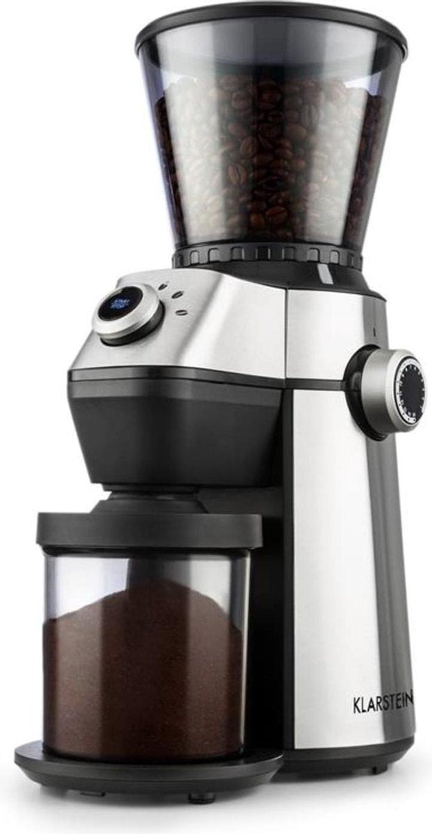 Triëst koffiemolen kegelmaalwerk 150W 300g 15 maalgradaties rvs