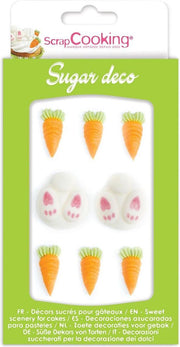 ScrapCooking Suikerdecoraties - Konijn / Wortel - Set/8