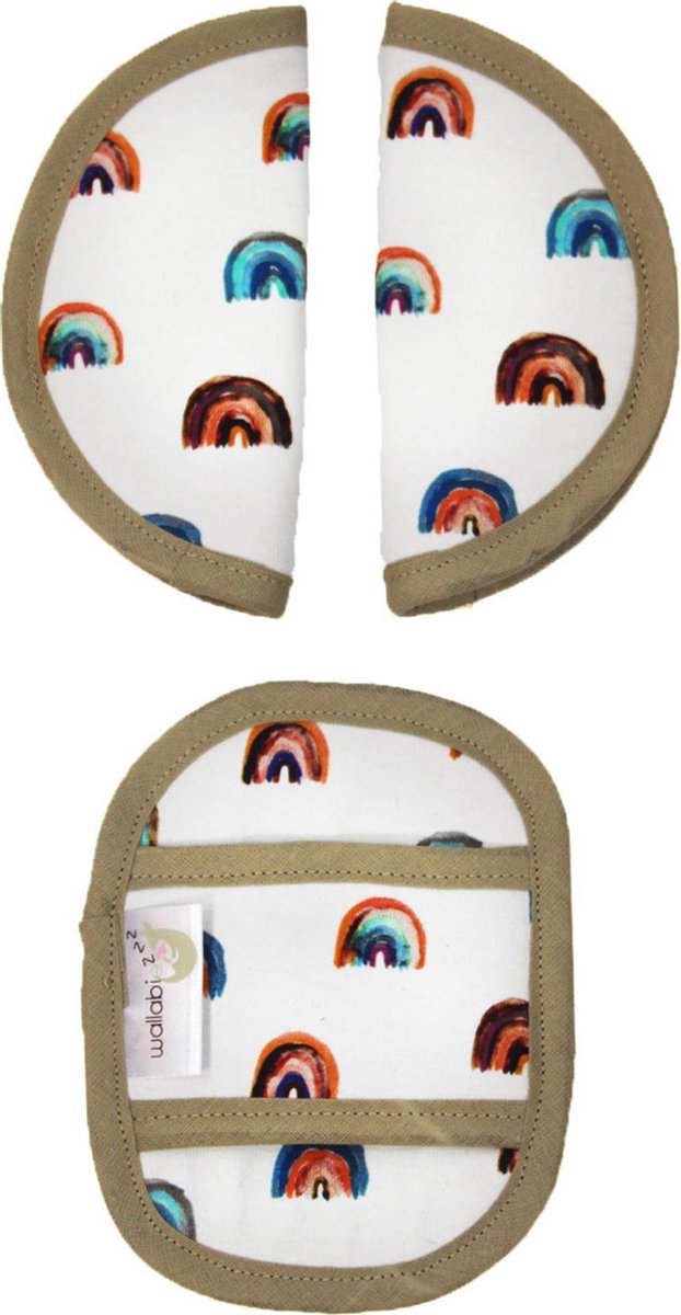 Wallabiezzz - Gordelbeschermers - Gordelhoes - Maxi Cosi - Regenboog