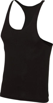 Zwart sport/fitness shirt/tanktop voor heren - Sportkleding - Fitness shirt/hemd - Bodybuilder tanktops/haltertops - Sportshirts 2XL