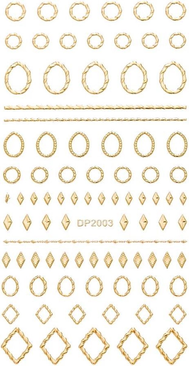 Nail art professional stickers 3D - Goud - DP-2003 - DM-Products