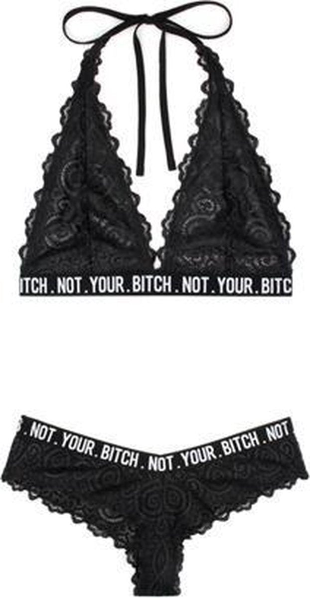 Kanten BH-Set Not Your Bitch - L/XL