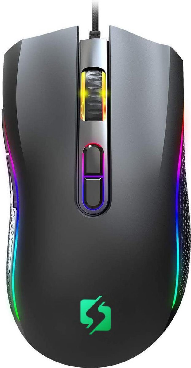 Strex Gaming Muis met RGB LED - 3200 DPI - 7 Knoppen - Windows en MAC - Game Muis