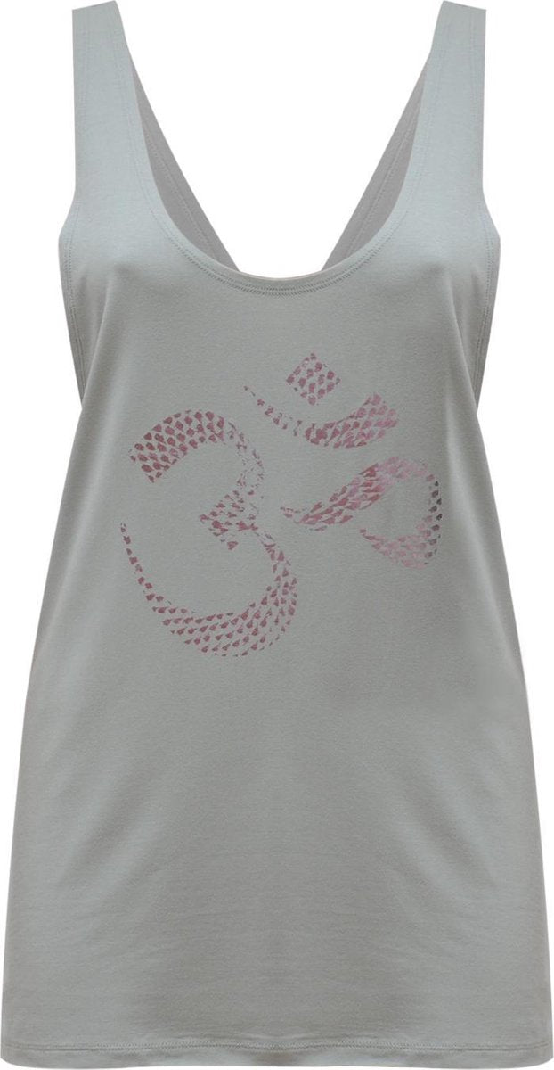 Yoga-Tank-Top "OM" - grey-green XS Loungewear shirt YOGISTAR