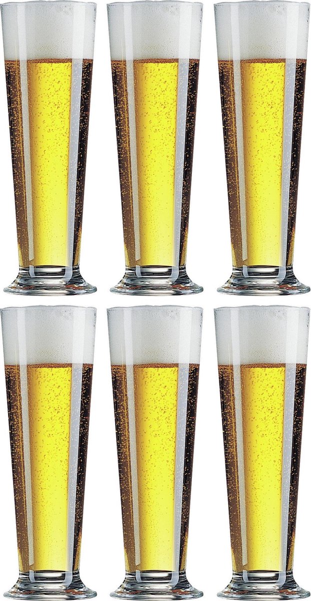 12x Stuks pilsner bierglazen voor witbier/rosebier 390 ml - Bierglazen - Pilsnerglazen - Glazen voor witbier en rosebier