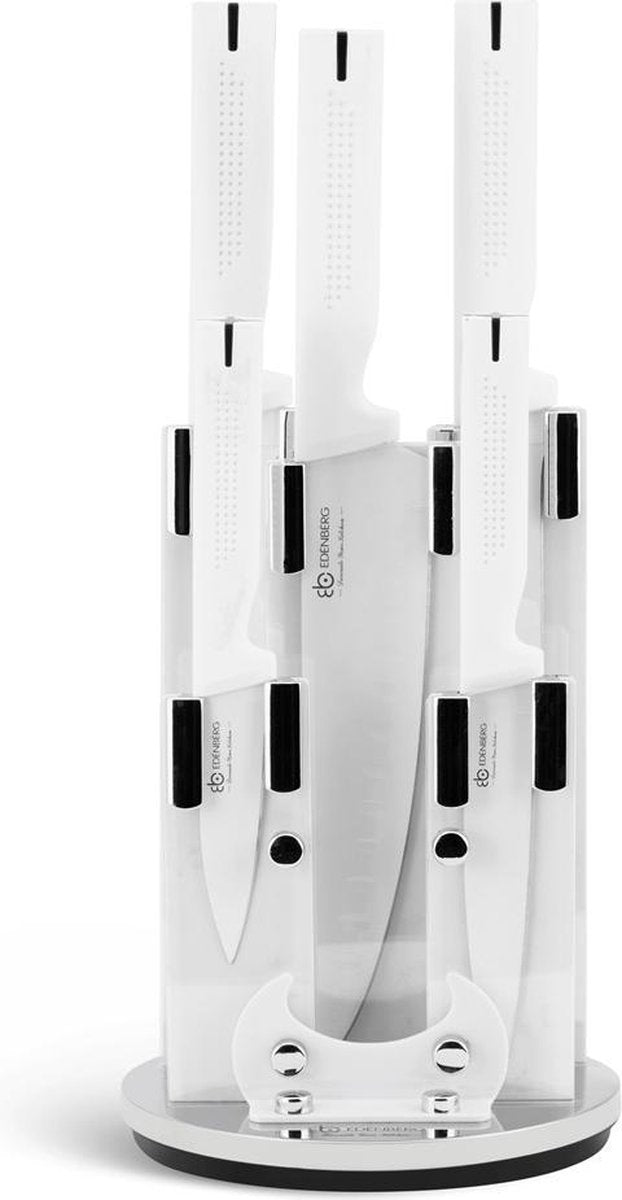 Edënbërg White Line - Messenset met Luxe Messenhouder - 6 delig