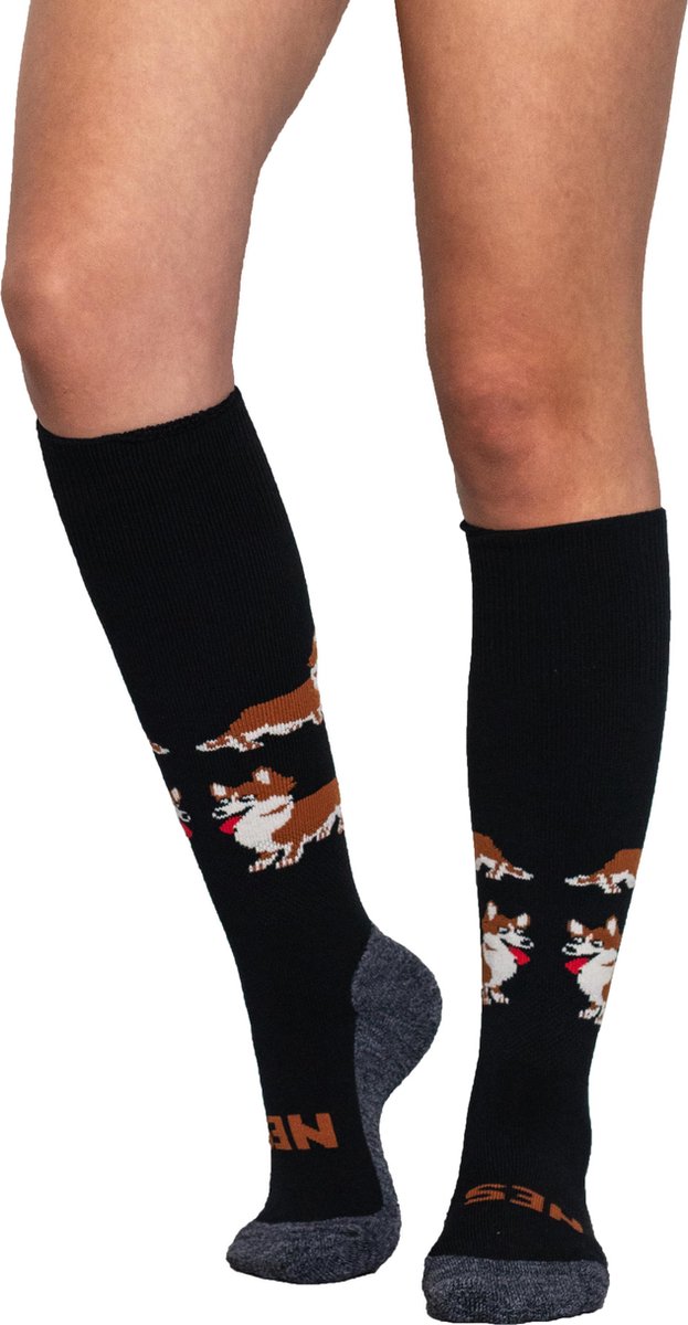 NeS Corgi Zwart - Hockeykousen - Funkousen - Sportkousen - Voetbalsokken