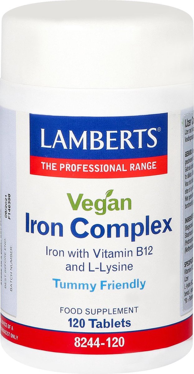 Lamberts - IJzer complex Vegan - 120 tabletten