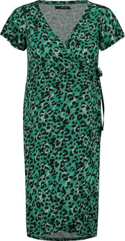 Supermom Jurk Sea Leopard - Sea Green - Maat L