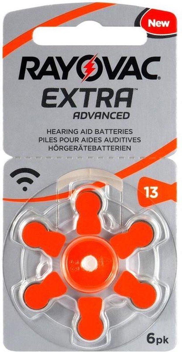POWERDEAL 180 X Rayovac Extra Advanced hoortoestelbatterijen 13 (oranje)