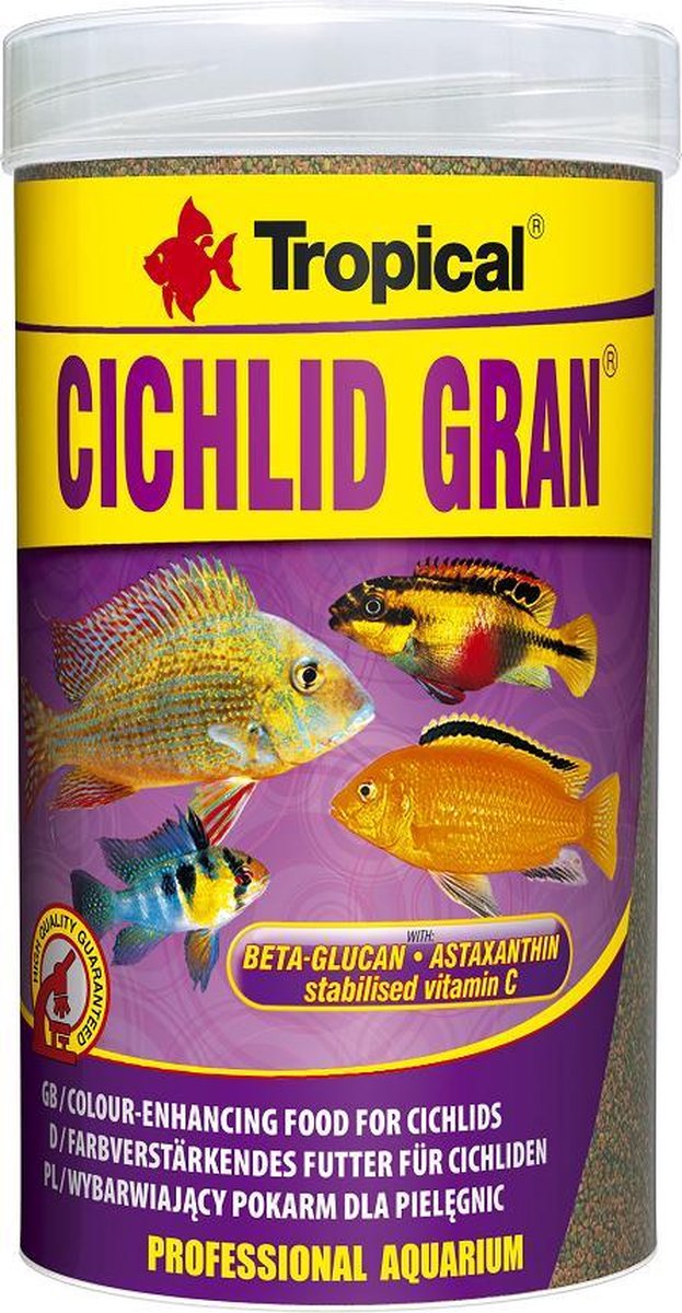 Tropical Cichlide Granulaat 250ml | Visvoer