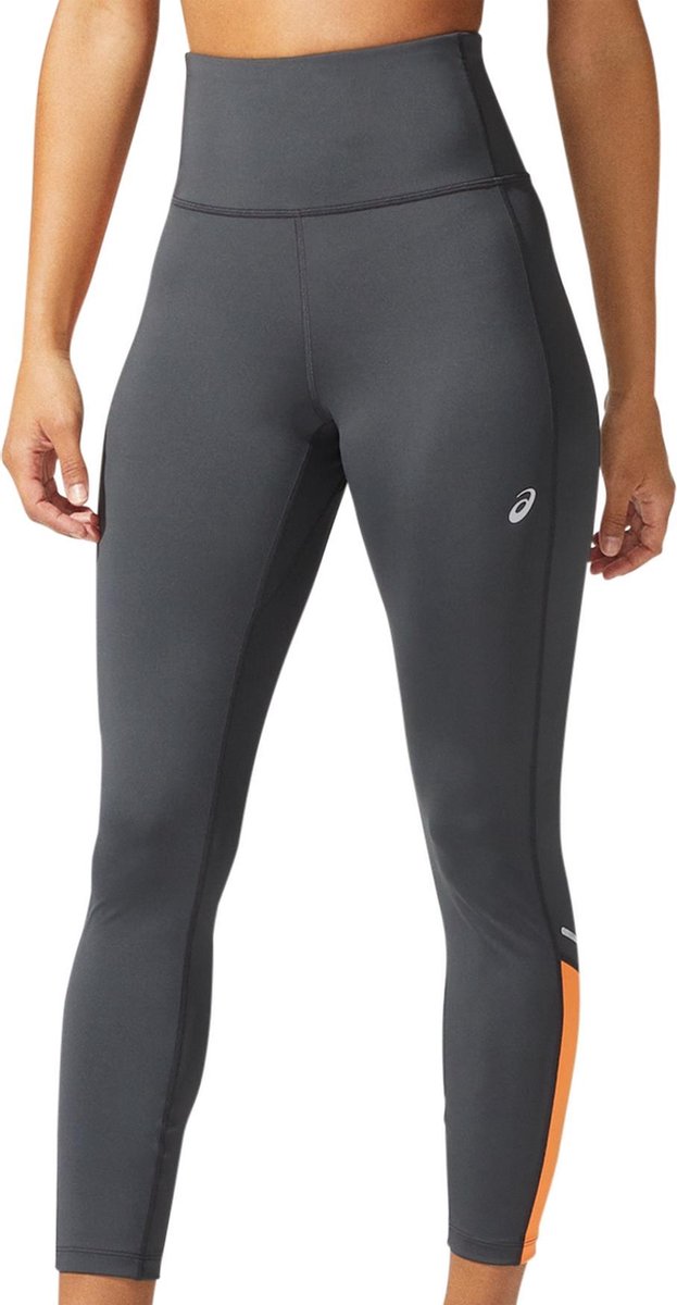 Asics Asics Tokyo Highwaist Sportlegging - Maat M  - Vrouwen - donkergrijs - oranje
