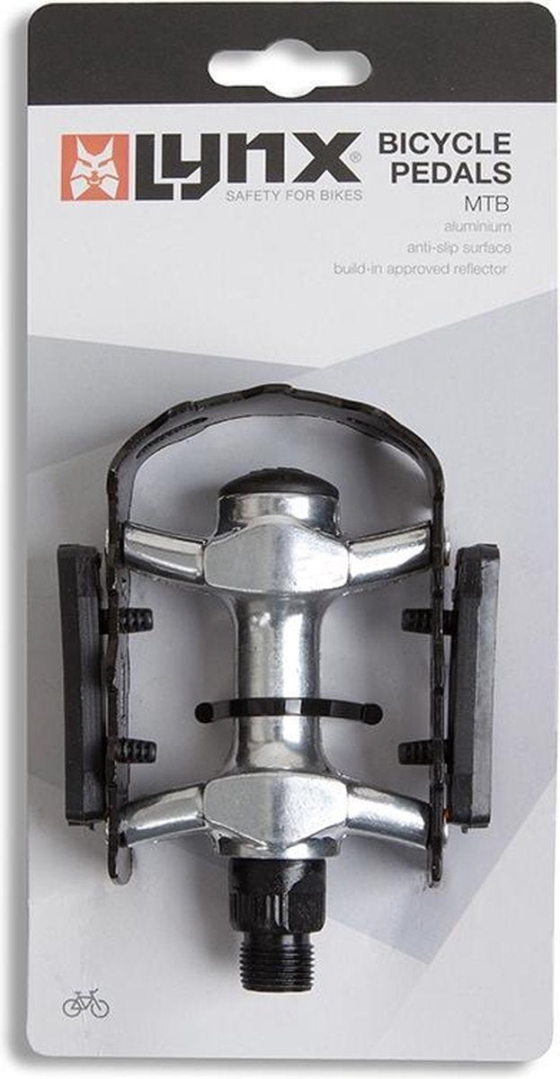 Lynx Platformpedalen Mtb 9/16 Inch Zwart/zilver Per Set