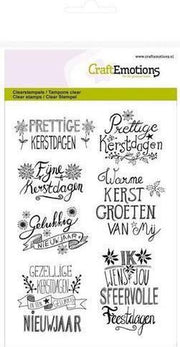 CraftEmotions Clearstamp - Kerst Handlettering Christmas Star