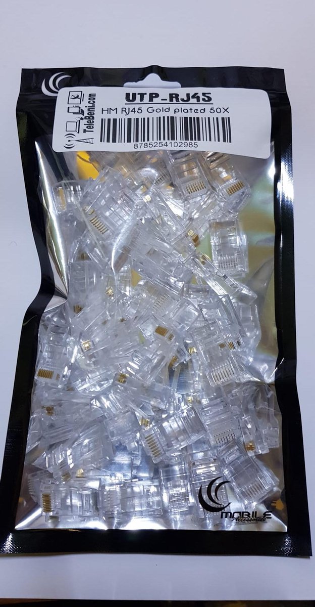TeleBeni 50 X UTP netwerk connector RJ45 krimpconnector