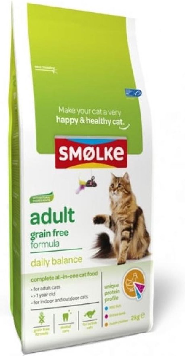 Smolke kat adult graanvrij kattenvoer 2 kg