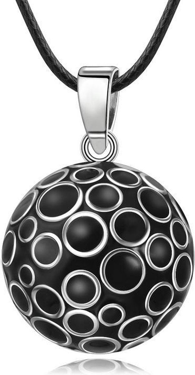 Clariz zwangerschapsbel zwart Bubbles zilver