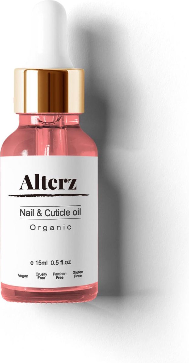 Alterz Nagelriemolie Rose - 2-in-1 -Nagelriemolie - Cuticle Oil - Vegan & Crueltyfree -Nagelolie- Nail Oil- Rozen - 15ml