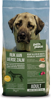 Pets Place Naturals Adult Large Breed - Hondenvoer - Zalm - 3 kg
