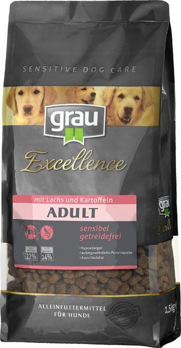 Grau excellence krokante hondenbrok zalm en aardappelen  1