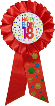 Rozet 18 Jaar Happy Birthday Stippen