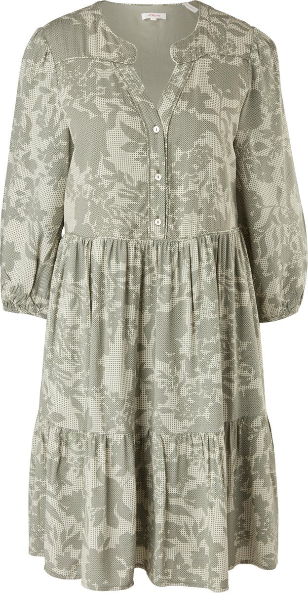 s.Oliver Zomerjurk Dames - Boho Jurk - V Hals - 100% Viscose - Maat XS (34)