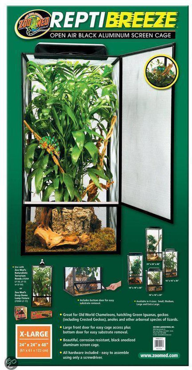 Zoomed Terrarium Reptibreeze 61x61x122cm