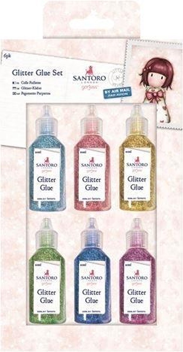 Glitter Lijm Set (6pak) - Santoro