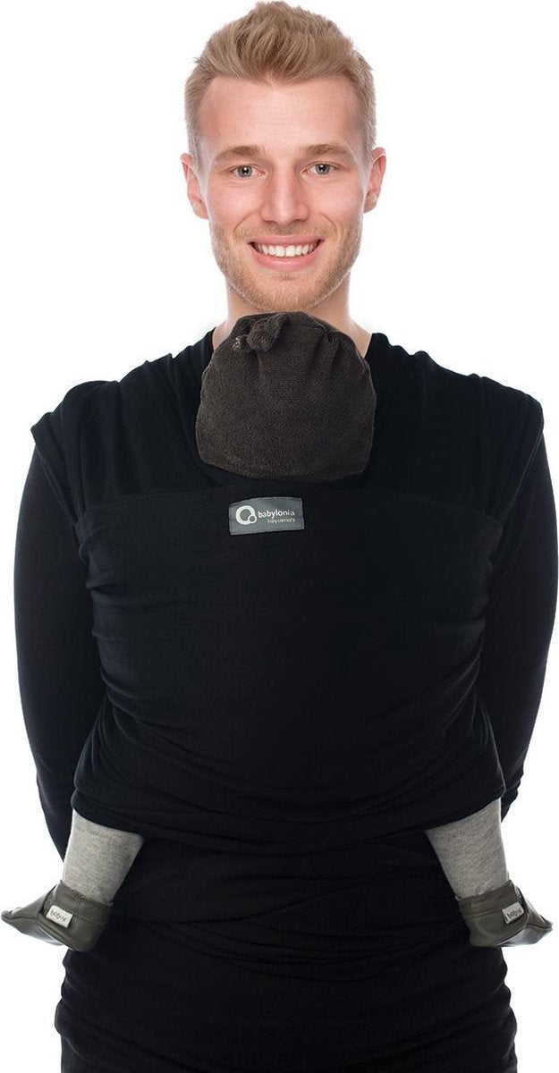 Babylonia Tricot Slen Organic Draagdoek Baby - 500 cm - Black