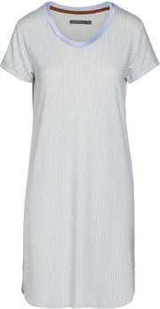 ESSENZA Loreen Striped Nachthemd Korte Mouw IJsblauw - XS