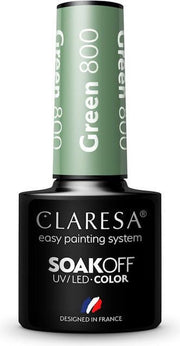 Claresa UV/LED Hybrid Gel Nagellak Groen #800 - 5ml.