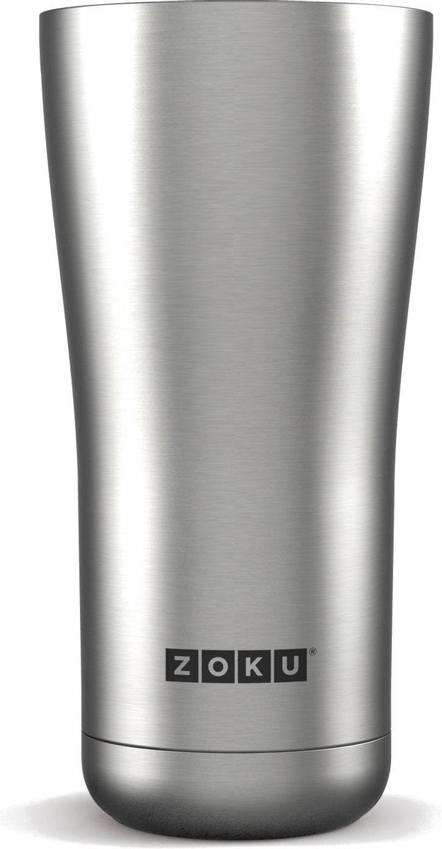 Zilverkleurig - RVS beker - Thermosbeker - Koffiebeker to go-Reisbeker