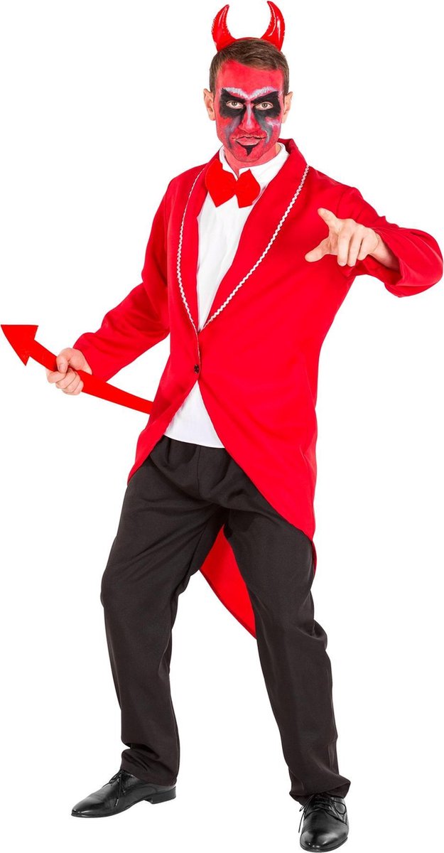 dressforfun - Herenkostuum Duivel S  - verkleedkleding kostuum halloween verkleden feestkleding carnavalskleding carnaval feestkledij partykleding - 300165