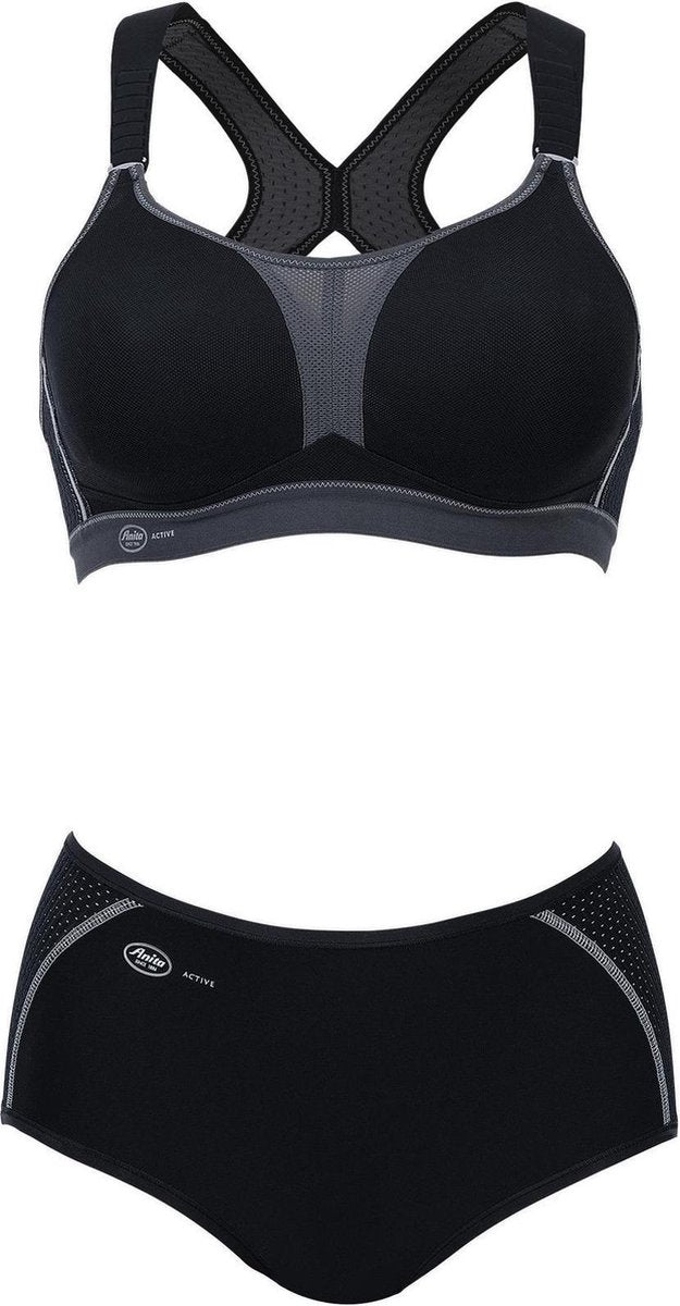 Anita Active Dynamix Star - Sportbeha - Dames - Zwart/Antraciet - 85B