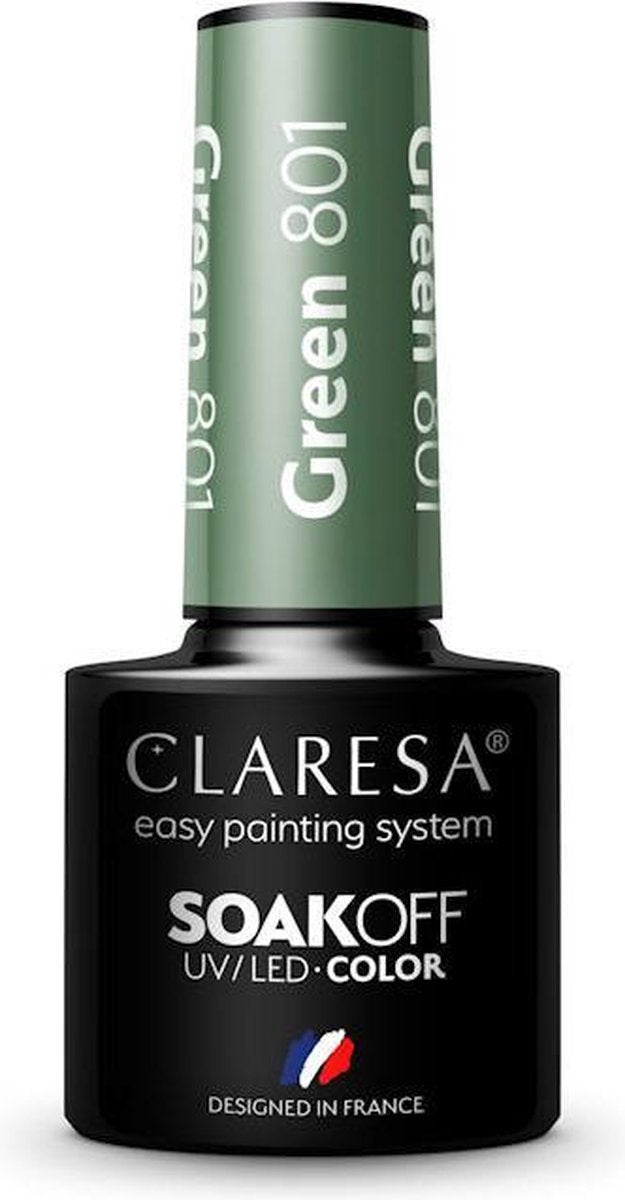 Claresa UV/LED Hybrid Gel Nagellak Groen #801 - 5ml.