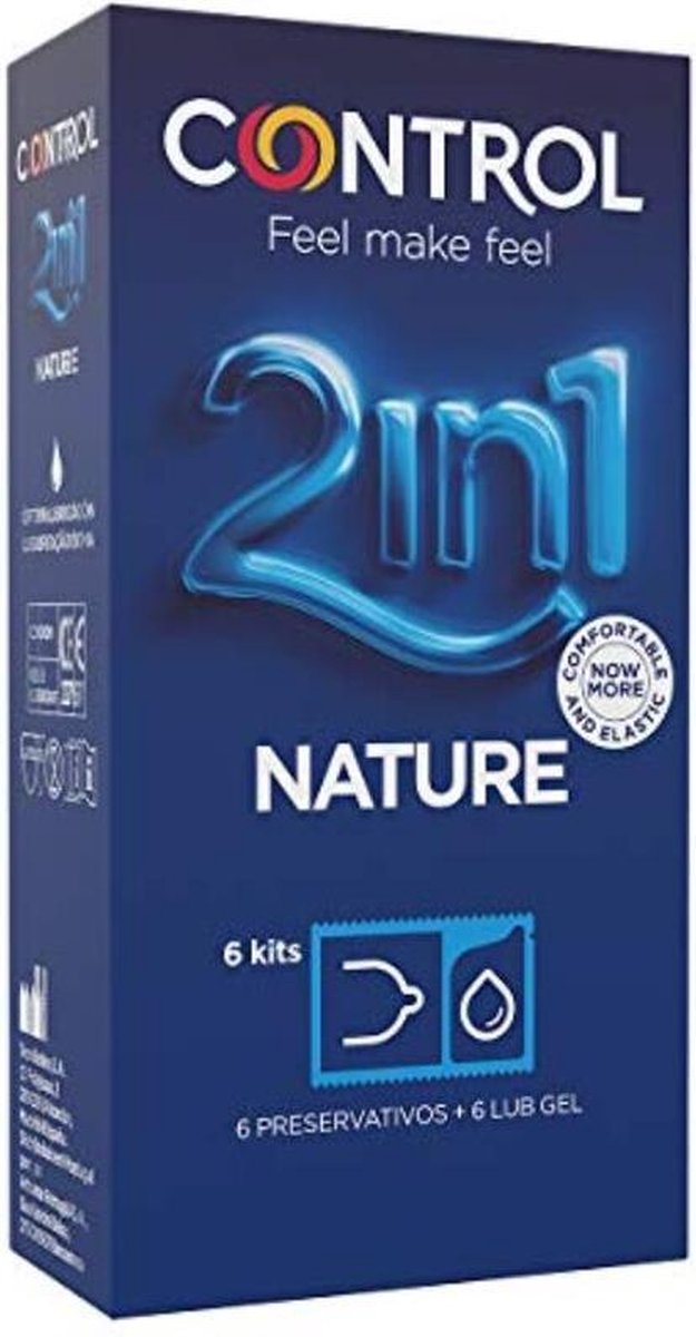 Control Duo Natura 2-1 Condooms + Gel 6 Units | CONTROL