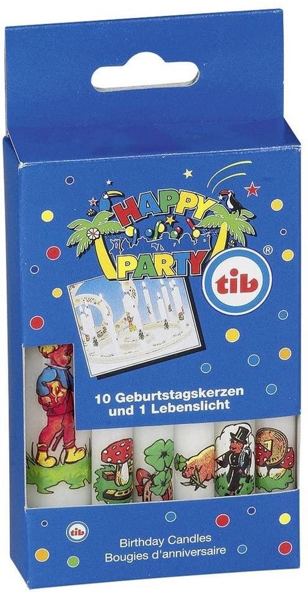 Tib Verjaardagskaarsen En Levenslamp 6 Cm Wax 10 Stuks