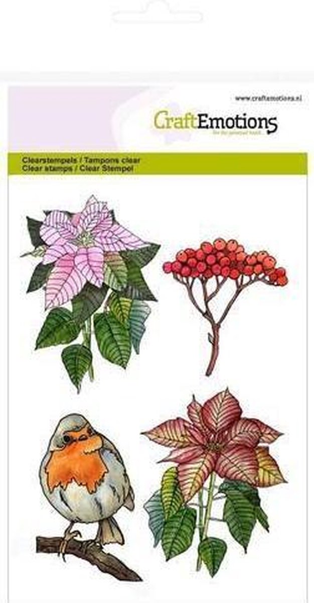 CraftEmotions Clearstamp - Kerstroos