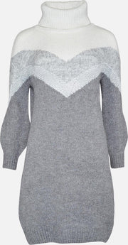 Trui jurk met rolkraag - Dnm - Med Grey