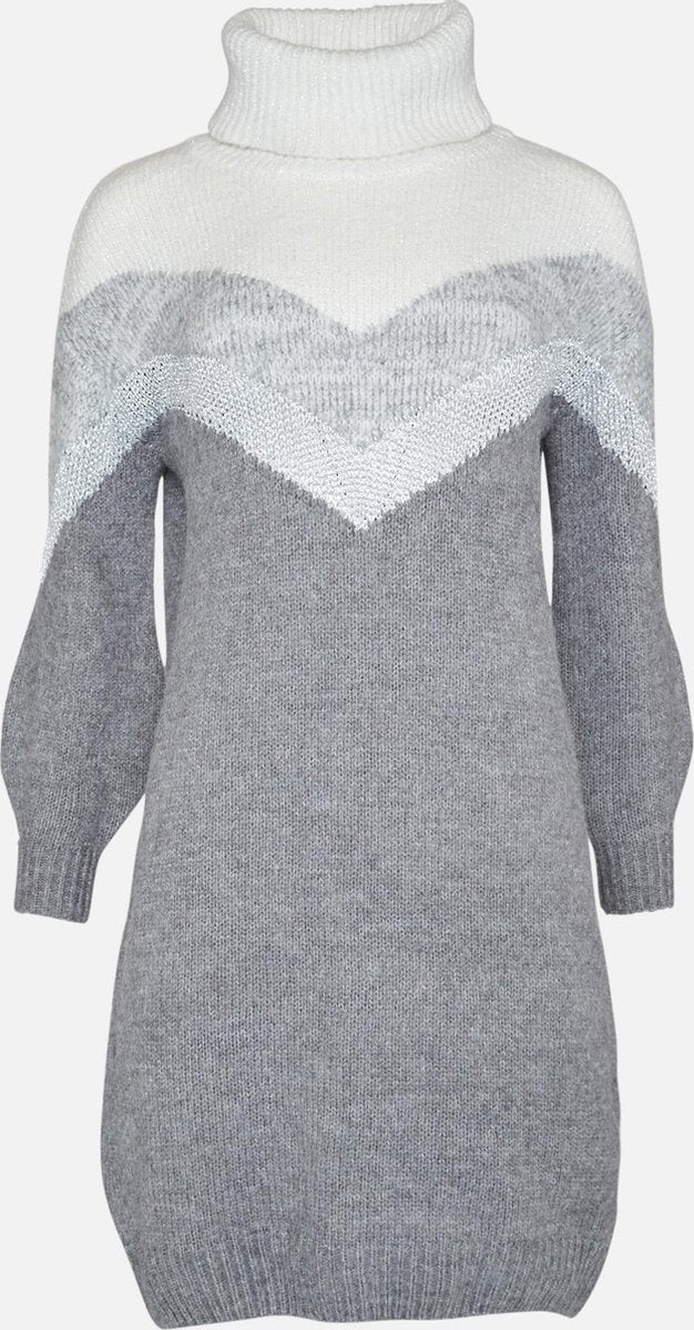 Trui jurk met rolkraag - Dnm - Med Grey