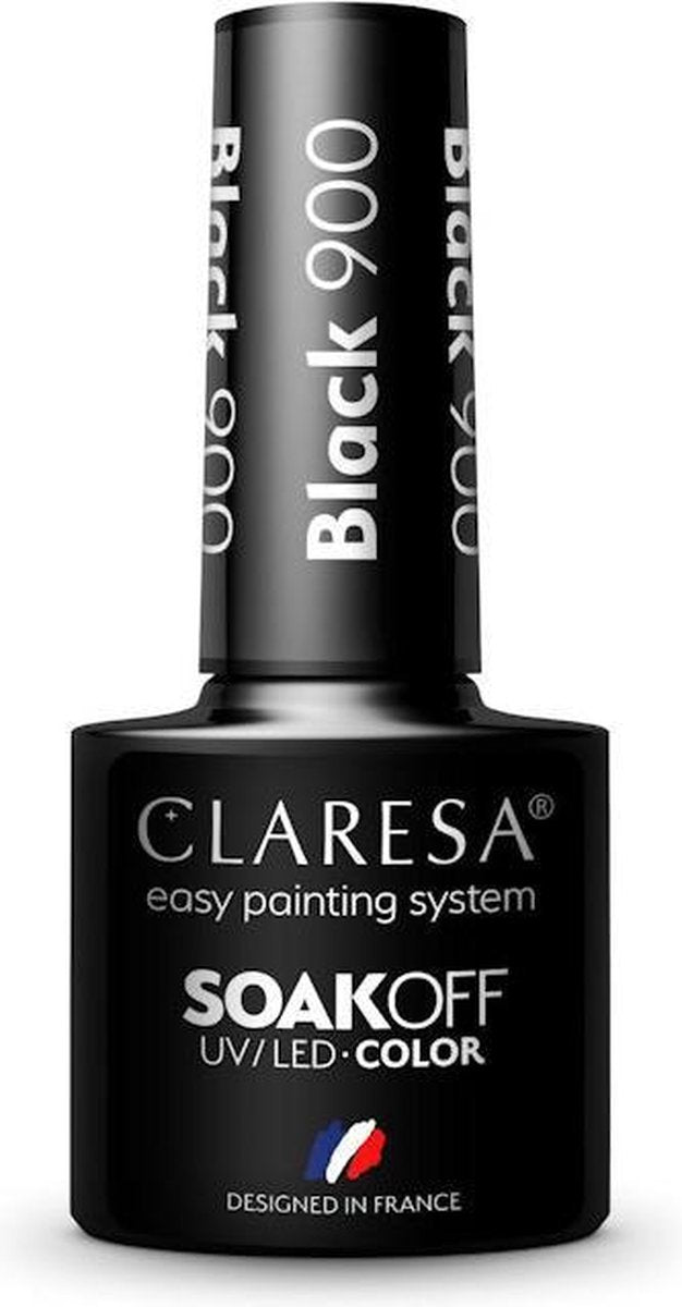 Claresa UV/LED Hybrid Gel Nagellak Zwart #900 - 5ml.
